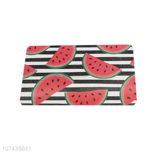 Good Price Watermelon Pattern Rectangle Placemat Cup Mat