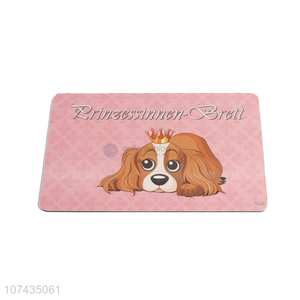 Latest Pet Dog Pattern Rectangle Cup Mat Colorful Placemat