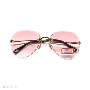 Excellent quality fashion gradient ladies sunglasses frameless sunglasses