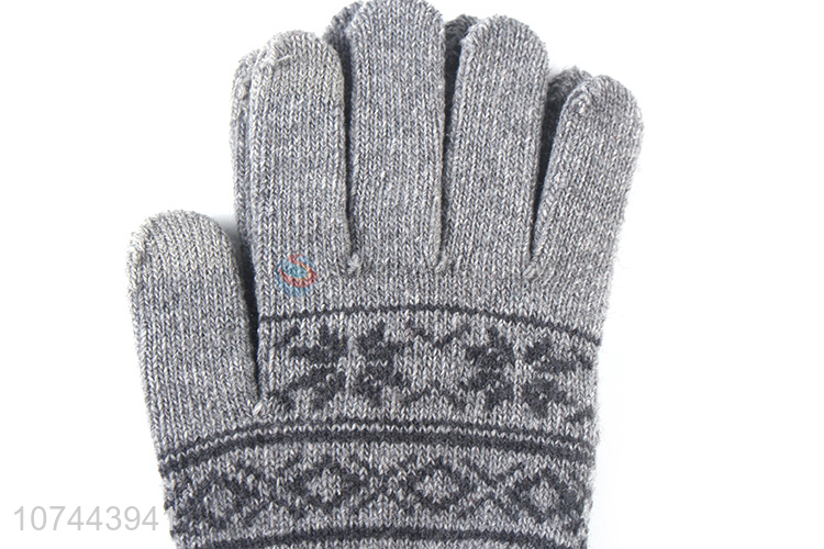 Best Sale Winter Warm Five Finger Glove Knitted Gloves