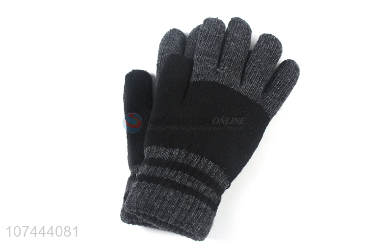 New Design Winter Warm Five Finger Glove Knitted Gloves