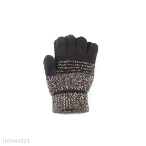 Fashion Knitted Five Finger Gloves Winter Warm Gloves