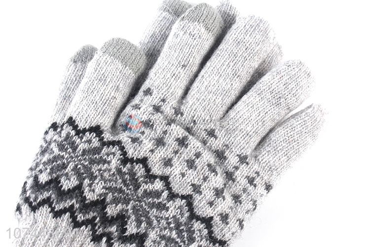 High Quality Soft Woollen Gauntlet Gloves For Women