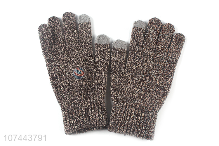 Delicate Design Soft Knitted Gloves Touch-Screen Gloves