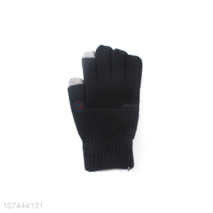 Wholesale Black Five Finger Glove Winter Touch-Screen Gloves