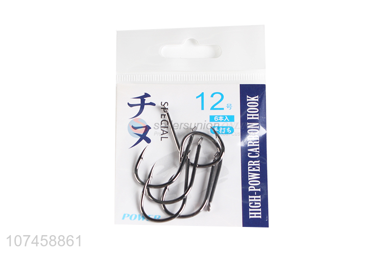 Top selling durable single hooks high carbon steel fishhooks