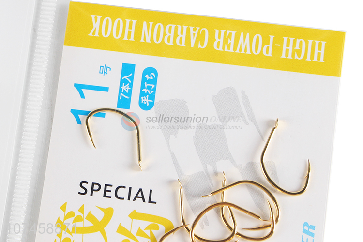 Cheap price fishing tackle fishhooks durable golden single hooks