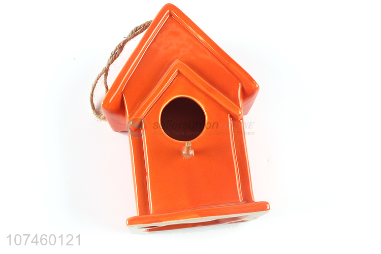 Wholesale Home Decoration Ceramic Bird House Porcelain Crafts