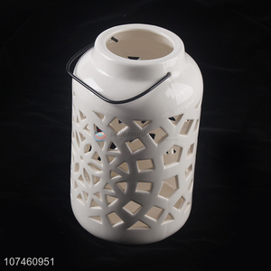 New Arrival Fashion Porcelain Craft Ceramic Storm Lantern