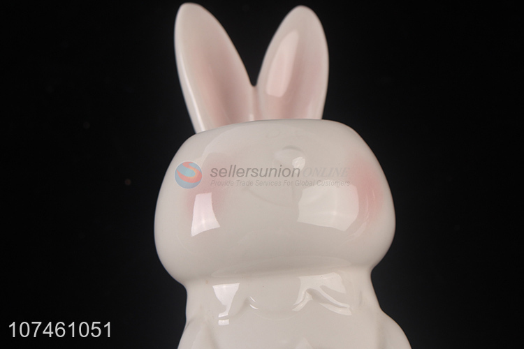 Latest Cute Rabbit Ceramic Flower Vase Fashion Home Decoration