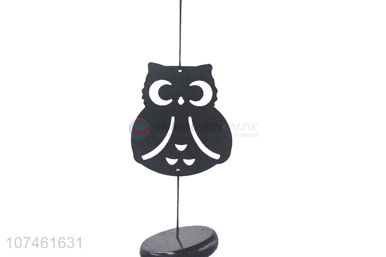 Good market garden ornaments laser-cut owl iron wind chimes