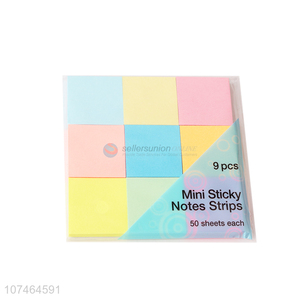 Wholesale Colorful Square Mini Sticky Notes Strips Set