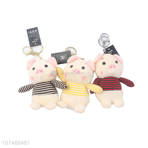 Best quality stuffed pig key chain handbag pendant toy