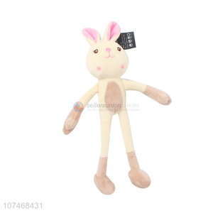 Bottom price soft stuffed rabbit toy with key ring