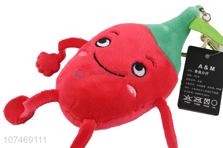 Wholesale Price Custom Soft Cartoon Fruit Doll Keychain For Gift