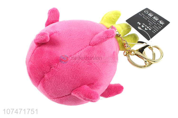 New Design Soft Plush Cartoon Fruit Key Chain Pendant