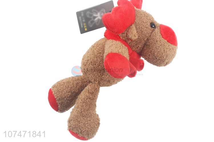 Good Sale Christmas Elk Stuffed Toy Keychain Bag Pendant