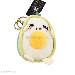 New Arrival Colorful Plush Cartoon Avocado Key Chain Bag Pendant