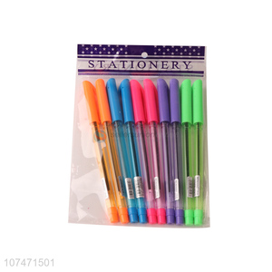 Top selling plastic school stationery ballpoint pen