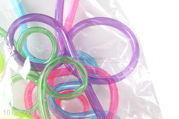 Hot sale plastic swirly drinking straws colorful pvc straws