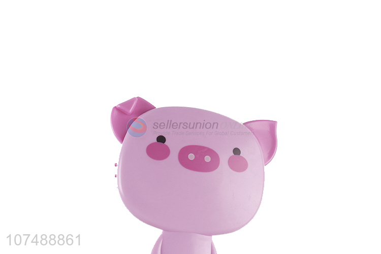 New Product Cute Cartoon Pig Design Plastic Handheld Hair Comb