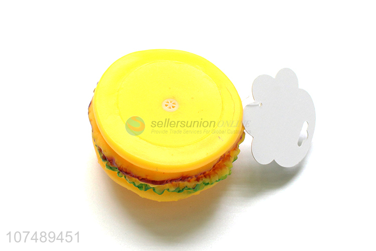 Best Selling Simulation Hamburger Pet Squeaky Toy Chew Toy