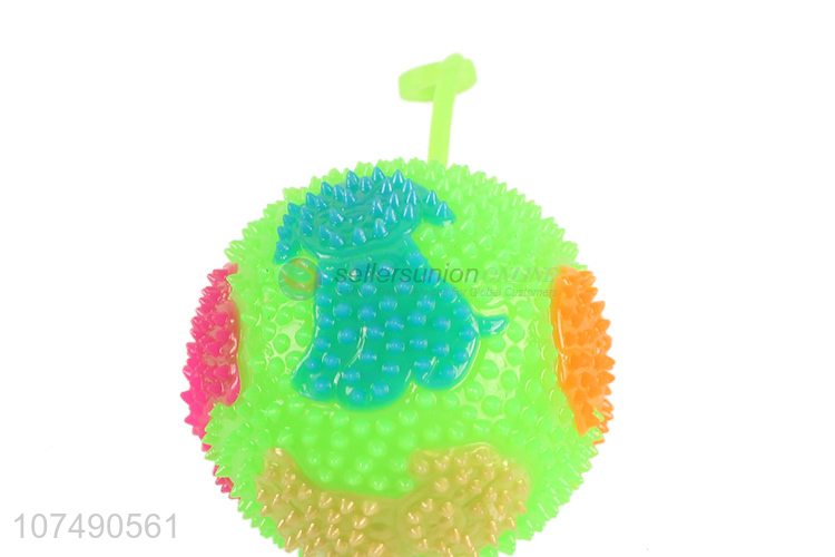 Most popular light up spiky ball interactive tpr chew toys for dog