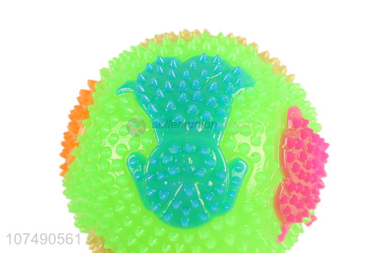 Most popular light up spiky ball interactive tpr chew toys for dog