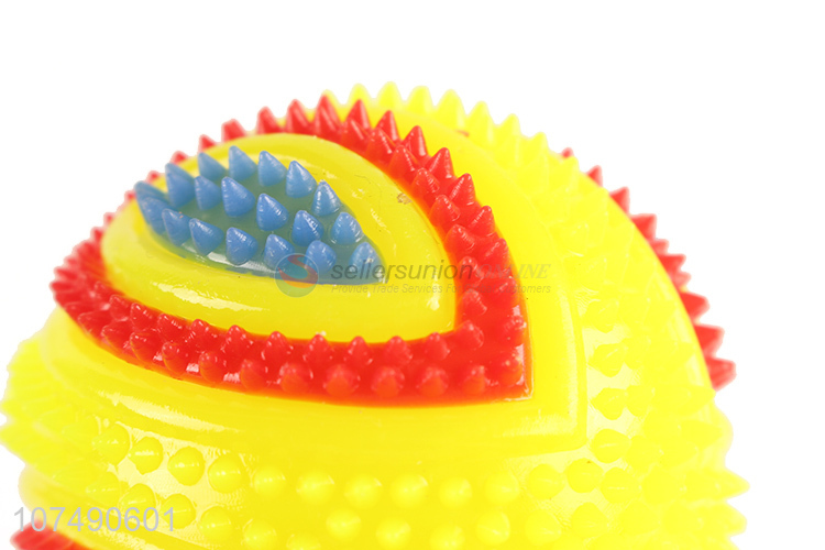 Promotional bite resistence led flashing thorn ball chew toy for dogs