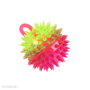 New design pet chew toy light up spiky ball dog interactive toys