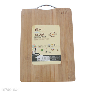 Top Selling Metal Handle Bamboo Chopping Cutting Board For Kitchen