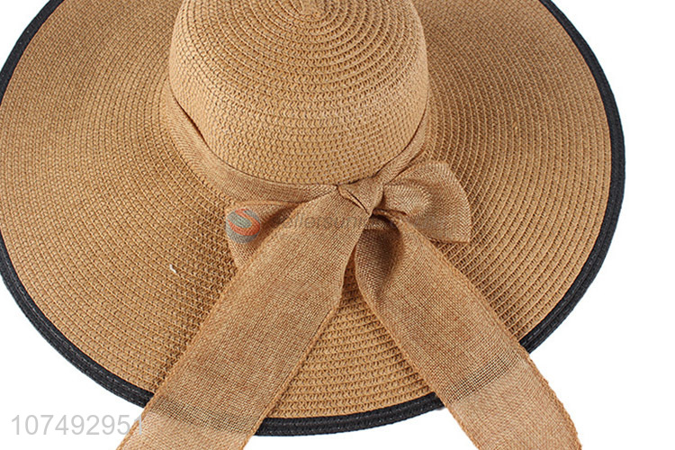 Factory Sell Fashion Summer Sun Hat Wide Brim Paper Straw Hat