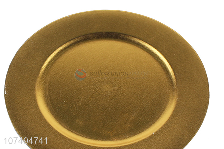 Hot selling luxury round plastic plate for party decoration