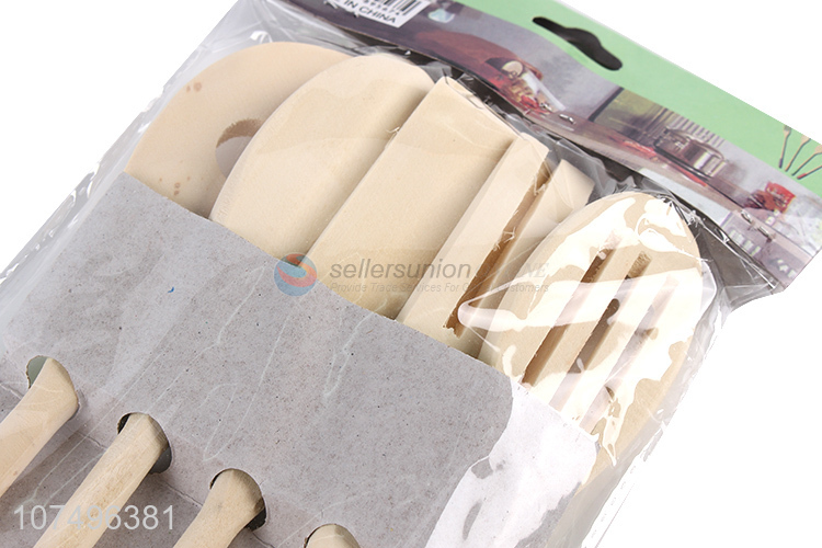 Reasonable price bamboo cooking tool set bamboo spatula set