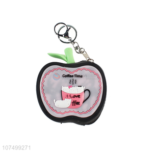 Custom Apple Shape Silicone Coin Purse Cute Coin Case