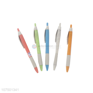 Contracted Design Press Type Ball Pen Plastic Ballpoint Pen