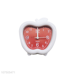 Contracted Design Apple Shape Table Clock Bedroom Quartz Alarm Clock