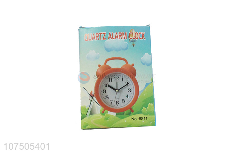 New Design Battery Powered Desktop Double Bells Quartz Alarm Clock