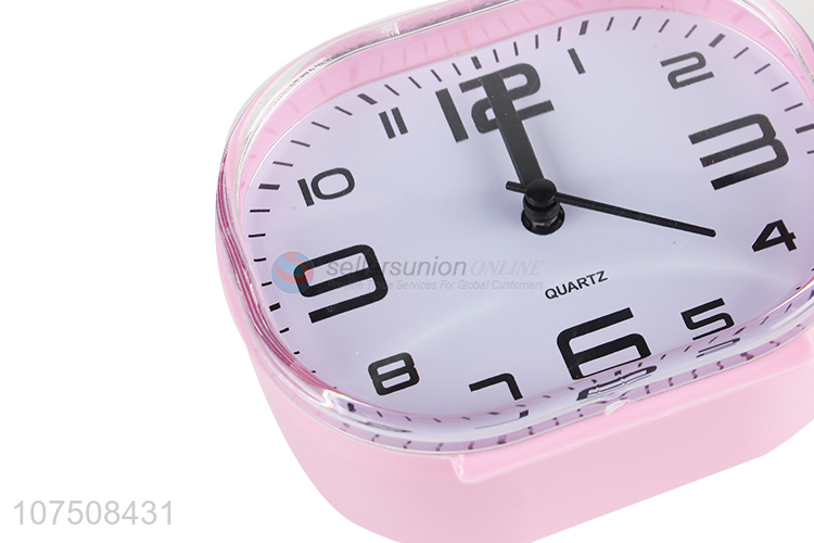 Most popular plastic desk clock quartz alarm clock