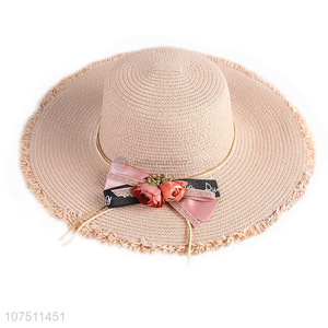 Competitive price exquisite ladies paper straw hats women sun hat