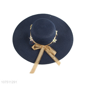 Best selling elegant women straw hat sun hat beach hat