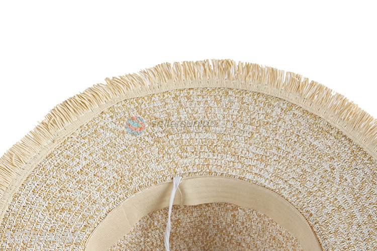 Promotional exquisite ladies paper straw hats women sun hat