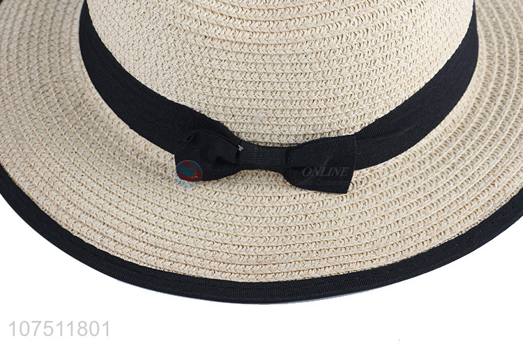 Best selling graceful women paper straw hat floppy sun hat