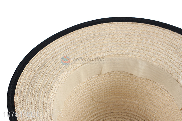 Best selling graceful women paper straw hat floppy sun hat