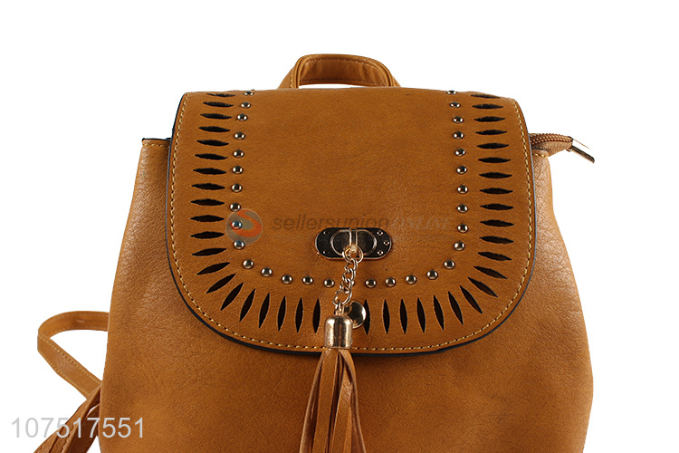 Top Quality Ladies PU Leather Shoulders Bag Small Backpack