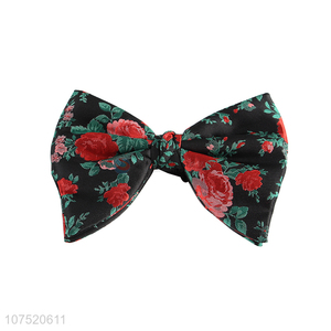 Best selling chic flower jacquard bow tie for adults