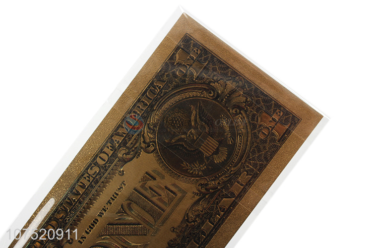 Most popular 1 dollar banknote 24k gold foil banknote for collection