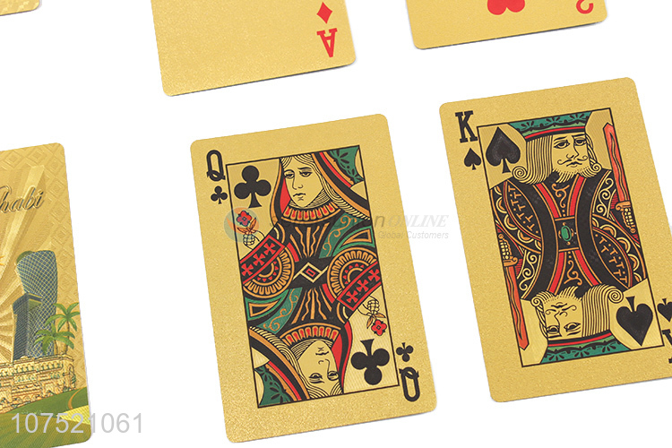 Hot products 24k gold foil plastic playing cards