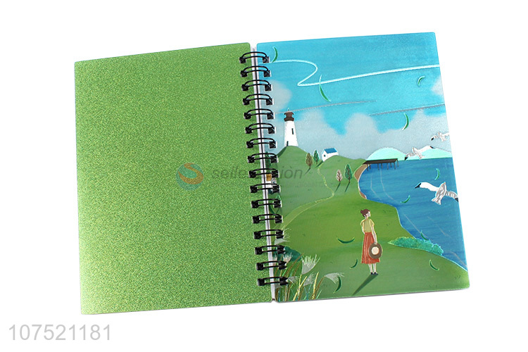 Good quality school office stationery hard cover a6 spiral notebook