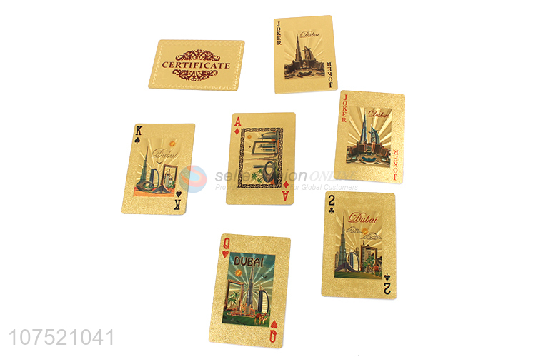 Best selling gold foil playing cards gold poker